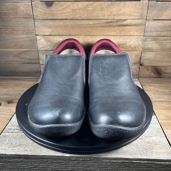 Kuru Kivi Shoes Womens Sz 11 Black Leather Slip On Comfort Flat Loafers Sneakers - Picture 2 of 10